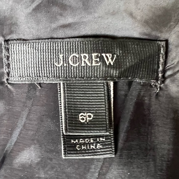 J. Crew Wool Crepe Dress Ribbon Trim Dress | 6 PETITE - Picture 8 of 10